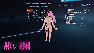 Virtual Girl gets her pussy tortured while playing Beat Saber