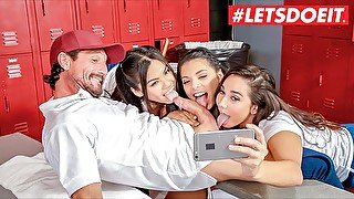 LETSDOEIT - College Girls Go Wild In Hot Group Fuck