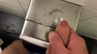 Cumshot Compilation Public Restroom 2018