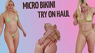 Micro bikini try on haul