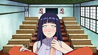 Hinata loves to lick Naruto's cock and drink his cum