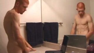 Young Tristian Jacking Off In Bathroom