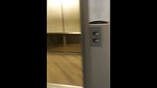 Caught jerking off on elevator