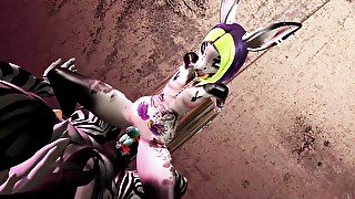 Daddy Zebra Toying With Bunny Boi [second Life]