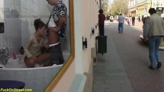 crazy rough anal at public shopping street