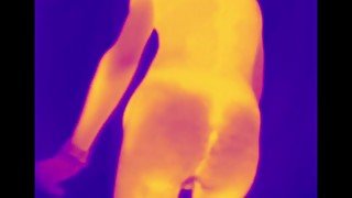 Tease - College Twink Massages Himself Infront of Thermal Camera