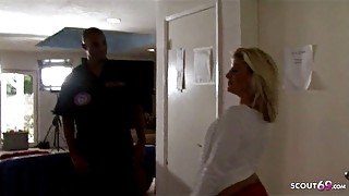 Blonde Milf Summer meets young black huge cock to fuck and gets cumshot