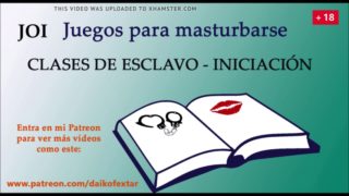 Joi clases para ser un buen esclavo sexual. nivel uno