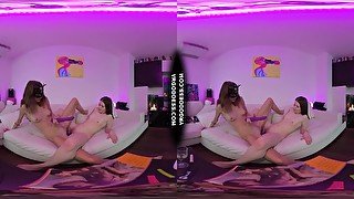 Matty Bong Smoking With Miss Pussycat Aesthetic Pink Double Dildo Lesbian Kama Sutra