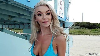 Arousing Blondies First Public Sex 1