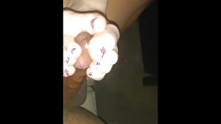 ColdFeet toejob exclusive technique footjob cum