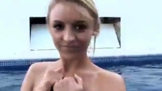 Beauty & Busty Strip off in the Pool - Softcore