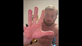 Cum dripping down my hands