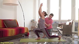 Mom gets rough fucked by yoga instructor