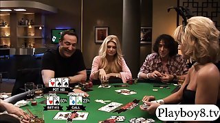 Busty babes enjoyed playing poker with their horny men