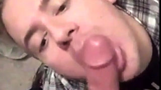 Buddy blowing me and I shoot cum on his tongue