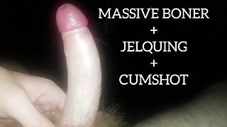 MASSIVE boner / Jelquing my cock and teasing / Fleshlight Masturbation / Cumshot And Moaning Loud