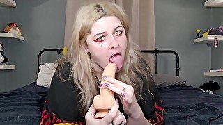 Pushing Through - Deepthroating Dildo Clips