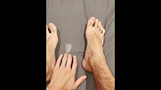 Feet and dried sperm