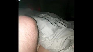 Step mom naked in bed masturbate and help step son jerk off doing a great handjob