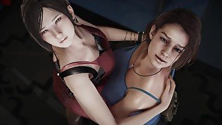 Resident Evil - Lesbian - Jill Valentine x Ada Wong - 3D Porn