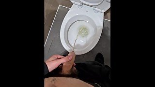 Man Pissing in Public Toilets POV  4K