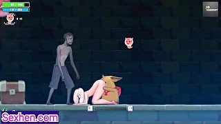 A lot of Monsters want to fuck and cum inside me! Hot milf get fucked (Dungeon and Maid) Gameplay p2