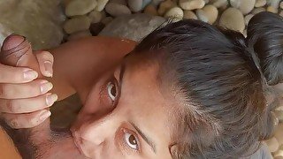 Unknown girl on the beach takes me to fuck in her cheap hotel