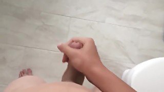 Jerking off in bathroom