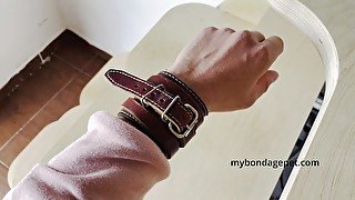 MY BONDAGE PET in a Brown Cuff Bracelet