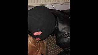 Full leathers biker sub - Started at my boots and worked his way up.