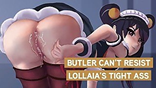 BUTLER CAN'T RESIST LOLLAIA'S TIGHT ASS