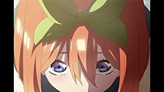 エロアニメ-【五等分の花嫁】四葉がフェラチオで奉仕-HENTAI Animation-real voice