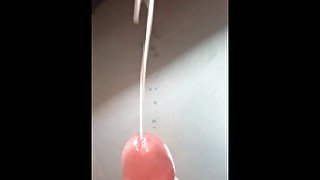 Huge massive long distance cumshot (10 squirts)