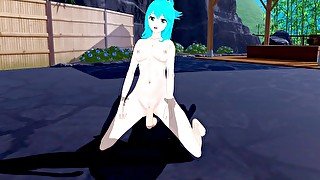 KONOSUBA Sexy AQUA makes you cum (3D HENTAI)