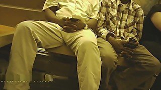 Black guy bulge on subway NYC June 2018