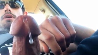 str8 muscle with big blue eyes precum in car 3