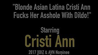 Blonde Asian Latina Cristi Ann Fucks Her Asshole With Dildo!