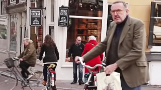 Older dude gets to nail a sexy blonde prostitute in Amsterdam