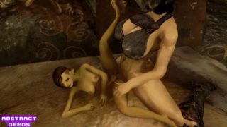 Big breasted beauties satisfying their futanari lust in 3D