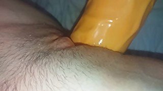 my monster dildo makes my horny pussy squirt!