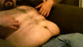 Chubby bear cumming