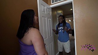 Thicc Slutty Step mom Greets Her Stepsons Bbc Friend With Nothing But A Towel On