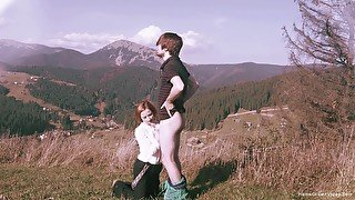 Outdoor fun with cock for teen amateur with sexy ass