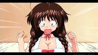 Hentai scene with busty girl getting tit and mouth fucked