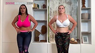 Helen and Erin Busty Aerobics Babes