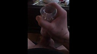 Masturbation sleeve makes for a great cumshot