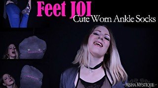 Feet JOI: Cute Worn Ankle Socks - foot fetish foot worship pov sock worship