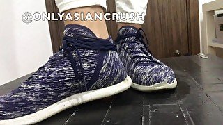 Blue Sneakers Cock Crush - Part 2