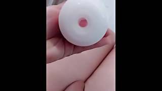 Trying new toy Tenga from Japan